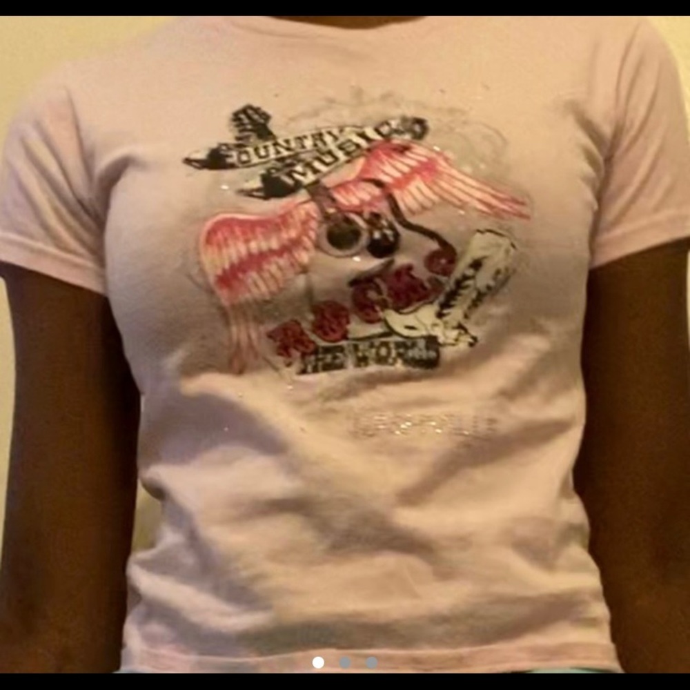 cute baby tee with rhinestones